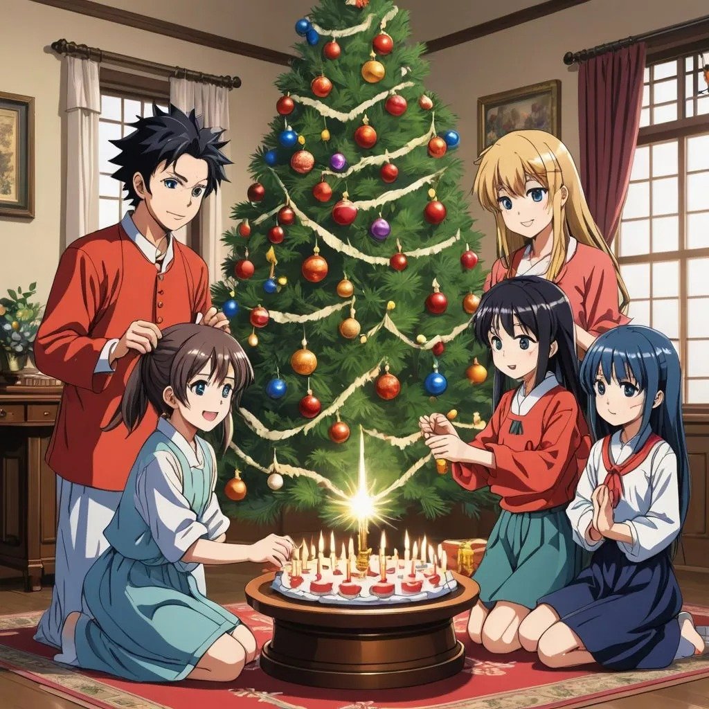 A family tradition or celebration: Capture a family participating in a cultural or holiday tradition, such as decorating a Christmas tree, lighting candles for a religious festival, or engaging in a special ritual. This represents the importance of celebrating traditions and milestones.